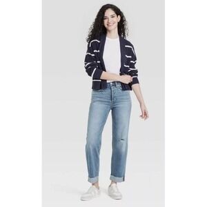 Universal Thread Women's Highest Straight Ankle Cuffed Blue Jeans Size 2